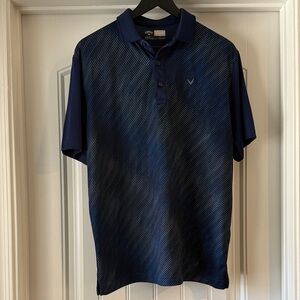 Callaway Navy Patterned Polo Shirt